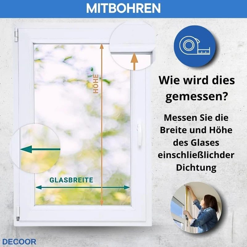 DECOOR Plissee Faltrollo nach mass Breite 120-160 cm Höhe 20-119 cm 24 Farben Rollo für Fenster und