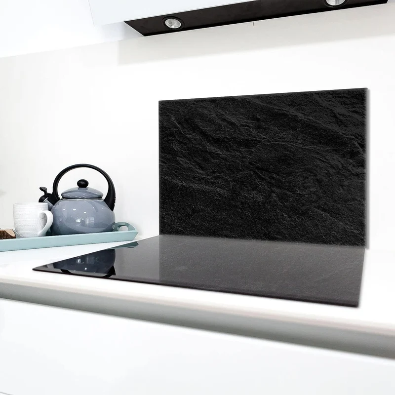 Herdabdeckplatte 80x52 cm 1-teilig Ceranfeldabdeckung Induktion Herdschutz Spritzschutz Glasplatte D