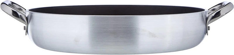 Pentole Agnelli ALSA2110S32 Platinum Pfanne mit Aluminium-Boden, Stärke 5 mm, mit 2 Griffen aus Edel