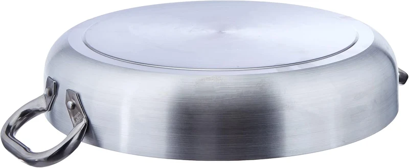 Pentole Agnelli ALSA2110S32 Platinum Pfanne mit Aluminium-Boden, Stärke 5 mm, mit 2 Griffen aus Edel
