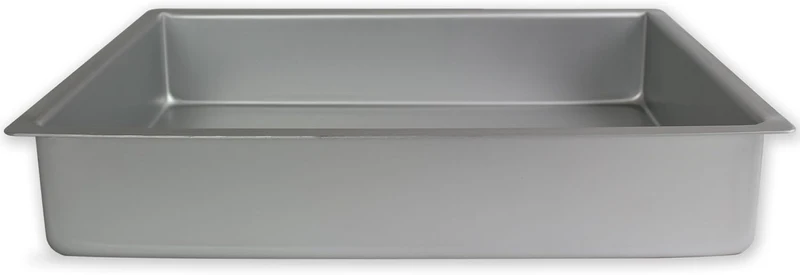 PME Längliche Aluminium-Backform 254 x 381 x 102 mm, Silber, 25 x 38 x 10 cm, 25 x 38 x 10 cm