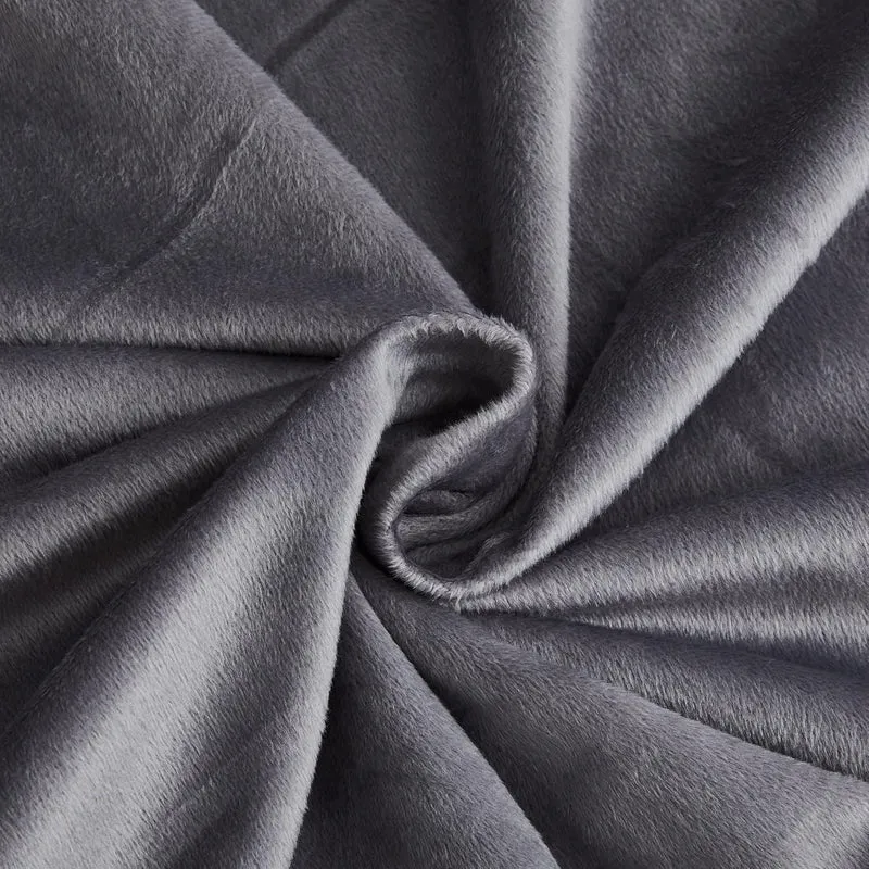 Damier Winter Plüsch Bettwäsche 200x220cm Grau Dunkelgrau Cashmere Touch Warme Bettwäsche Set 3 Teil