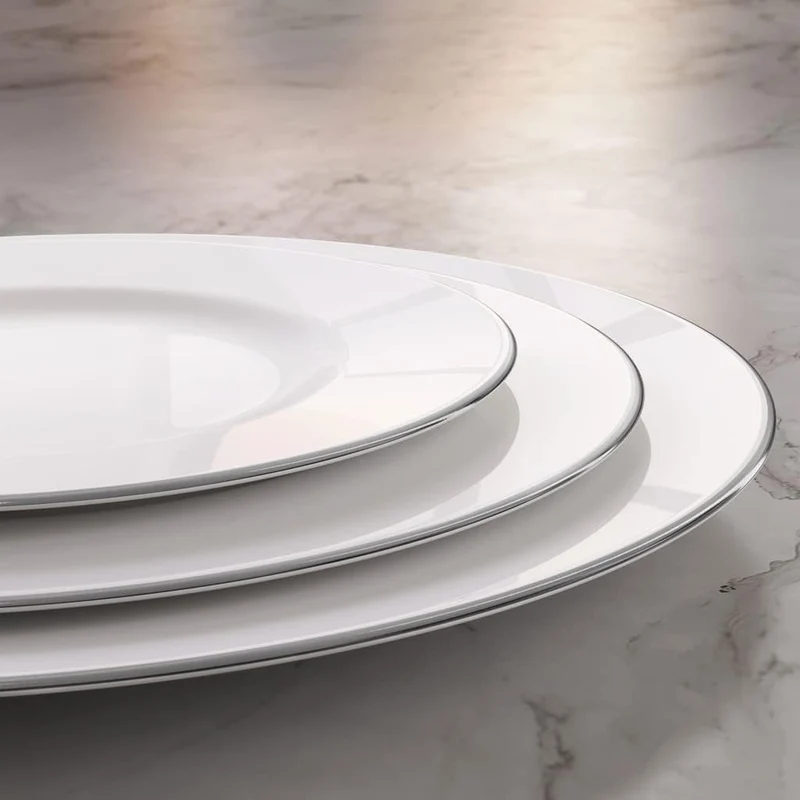 Villeroy & Boch 10-4636-2940 Anmut Platinum No. 1 Platte, Porzellan 41CM Elegant & Klassisch, 41CM E