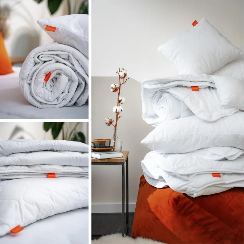sleepling 192808 Bettwaren Set | Kopfkissen 80 x 80 cm + Winter Bettdecke 155 x 220 cm | warme Winte