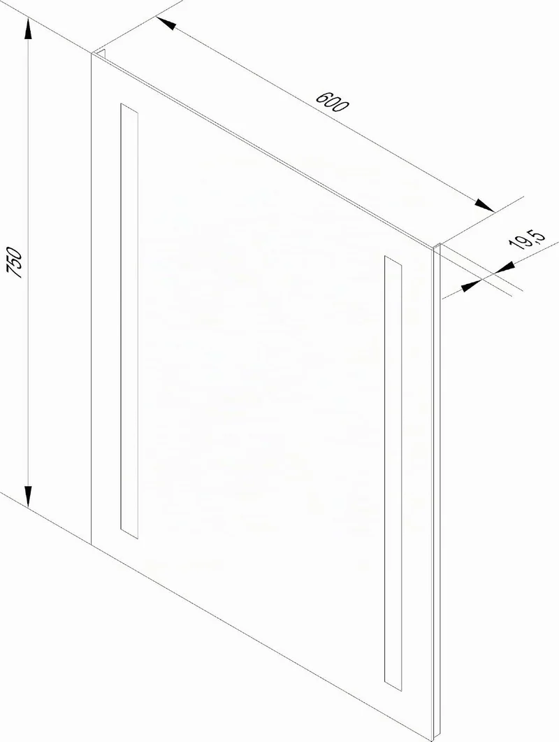 FACKELMANN LED Spiegel linear Mirrors/Wandspiegel mit LED-Beleuchtung/Masse (B x H x T): ca. 60 x 75