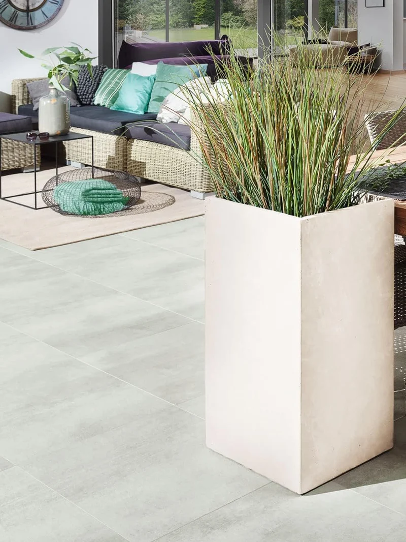 Pflanzwerk® Pflanzkübel Tower Sand 80x40x40cm *Frostbeständiger Blumenkübel* *UV-Schutz* *Qualitätsw