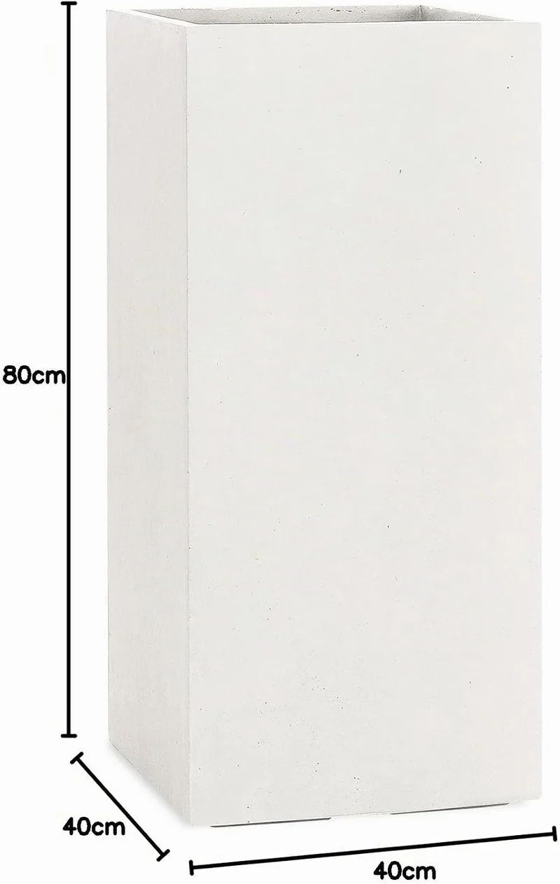 Pflanzwerk® Pflanzkübel Tower Sand 80x40x40cm *Frostbeständiger Blumenkübel* *UV-Schutz* *Qualitätsw