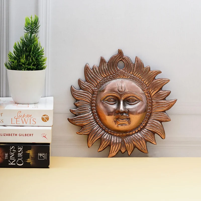 CRAFT TRADE Metall-Wanddekoration Sun Idol Vastu-Artikel für Zuhause für Glück, dekorative Aufhängun