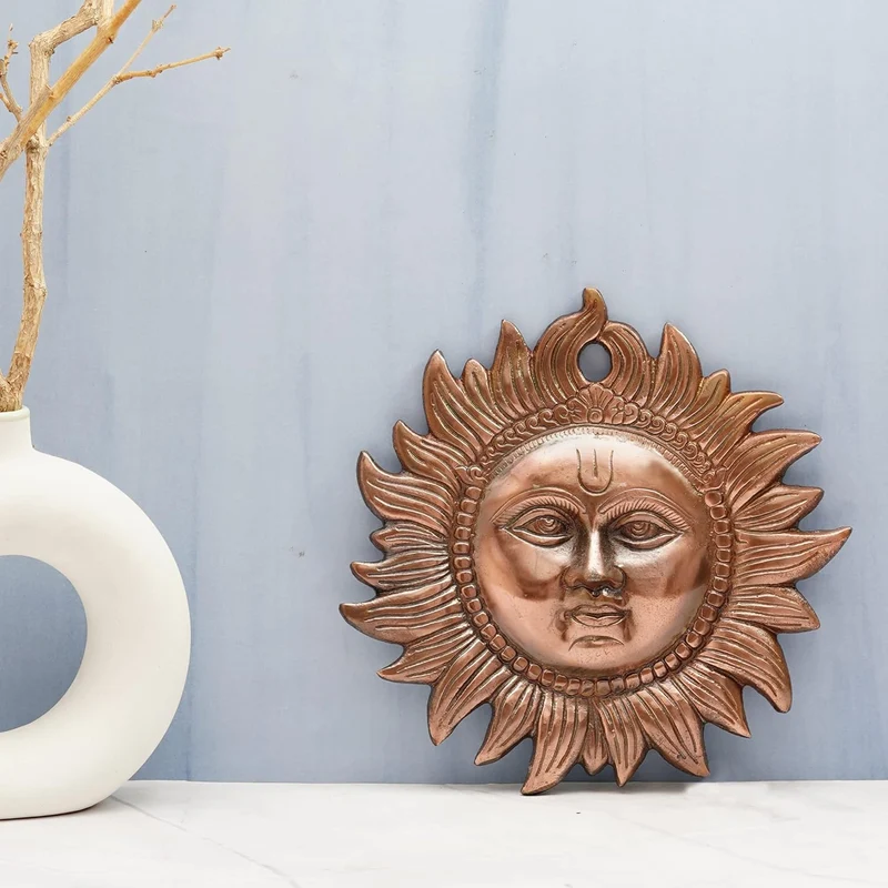 CRAFT TRADE Metall-Wanddekoration Sun Idol Vastu-Artikel für Zuhause für Glück, dekorative Aufhängun