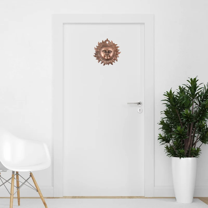 CRAFT TRADE Metall-Wanddekoration Sun Idol Vastu-Artikel für Zuhause für Glück, dekorative Aufhängun