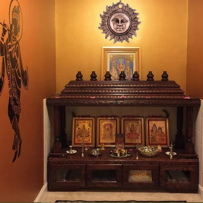 CRAFT TRADE Metall-Wanddekoration Sun Idol Vastu-Artikel für Zuhause für Glück, dekorative Aufhängun