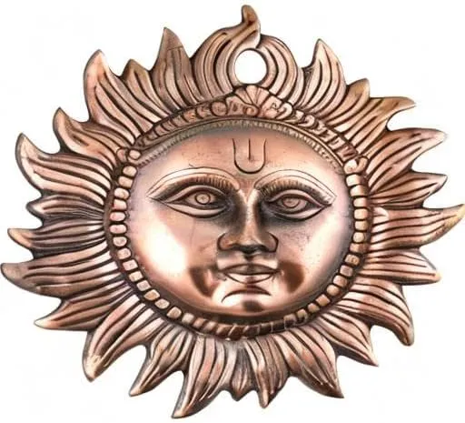 CRAFT TRADE Metall-Wanddekoration Sun Idol Vastu-Artikel für Zuhause für Glück, dekorative Aufhängun