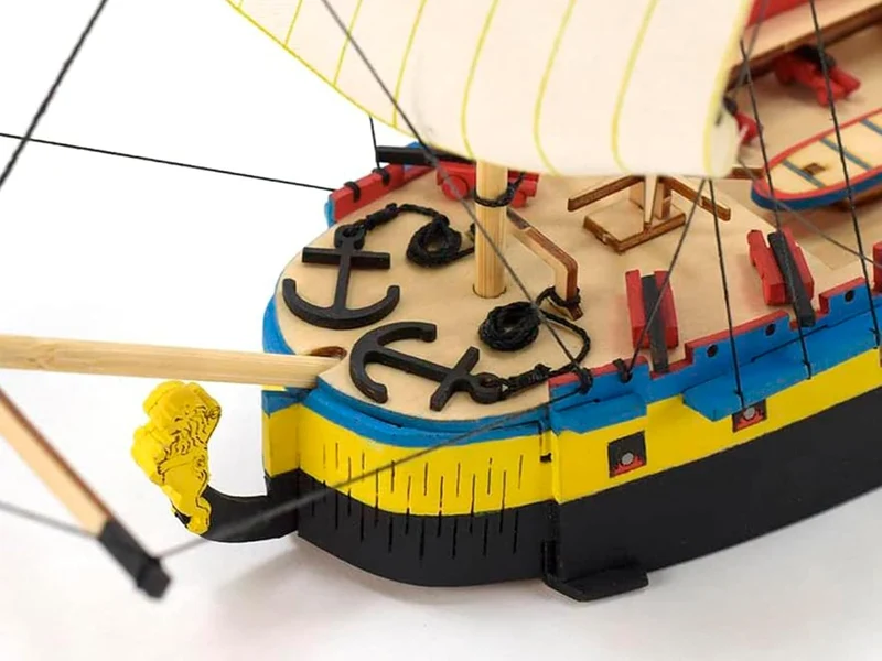 Artesanía Latina - Holzmodellschiff - Easy Kit französische Fregatte, Hermione La Fayette - Modell 1