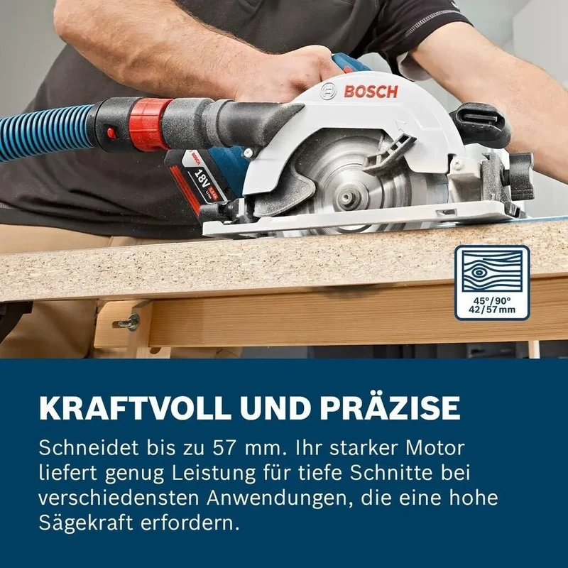 Bosch Professional 18V System Akku Kreissäge GKS 18V-57 G