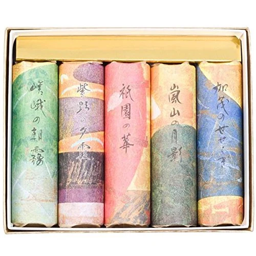 5 Arten Von Weihrauch - Japanisches Bio-Räucherstäbchen Geschenk In Box-Set