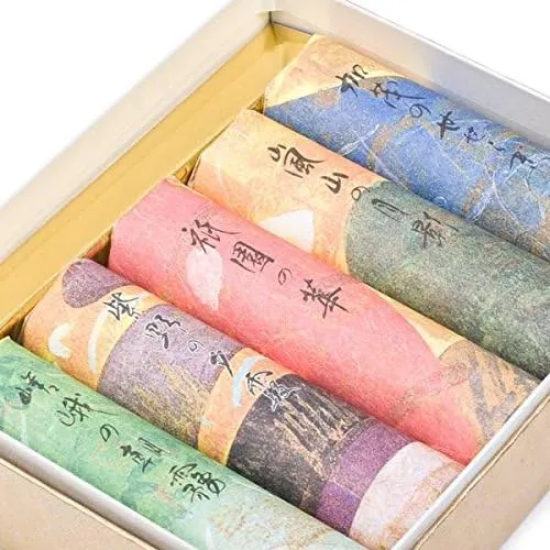 5 Arten Von Weihrauch - Japanisches Bio-Räucherstäbchen Geschenk In Box-Set