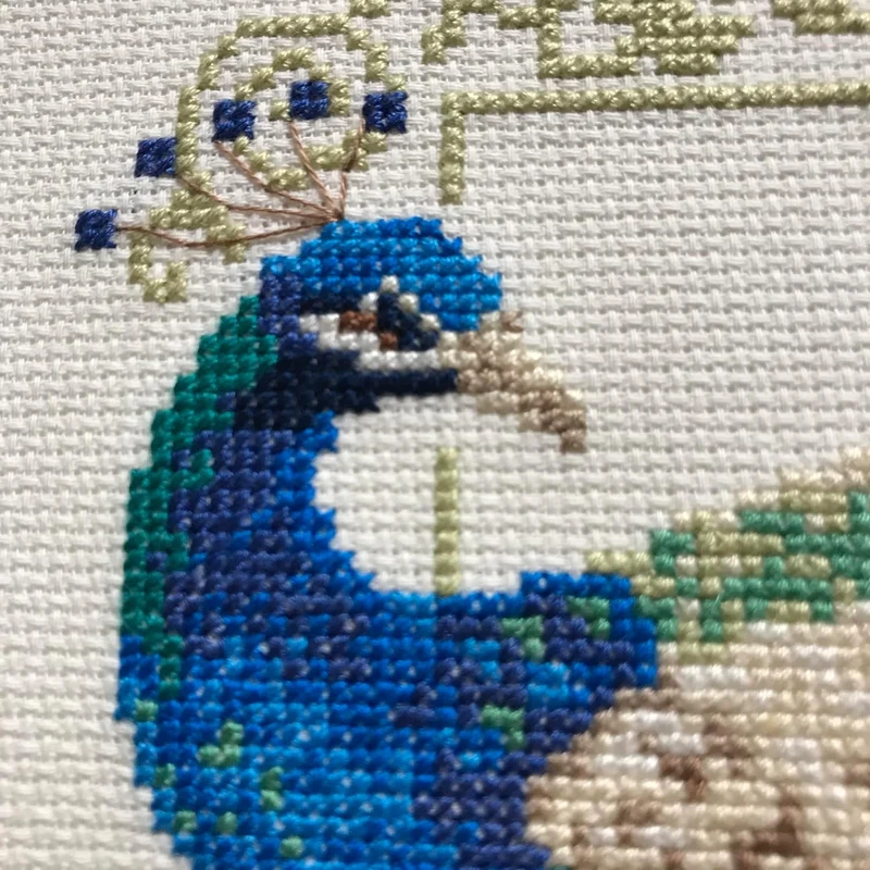 Riolis Kreuzstich-Set, Motiv: The Peacocks, Kreuzstich, Weiss
