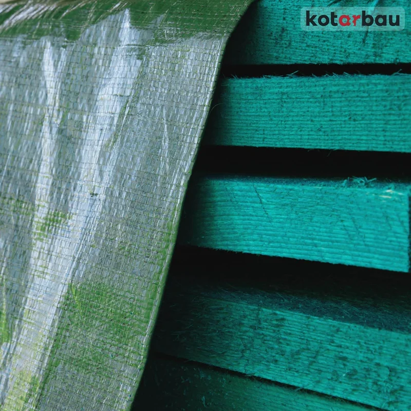 KOTARBAU® Gewebeplane 6x8 m Grün 120g/m2 Abdeckplane Verstärkten Ösen Schutzplane Bauplane Wasserdic