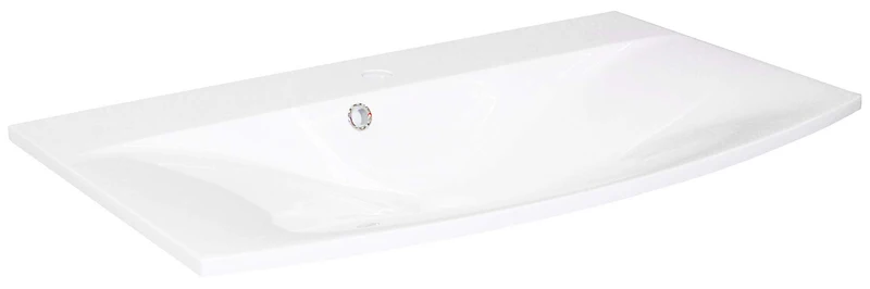 FACKELMANN Waschbecken Lugano/Waschtisch aus Gussmarmor/Masse (B x H x T): ca. 80 x 16 x 46 cm/hochw