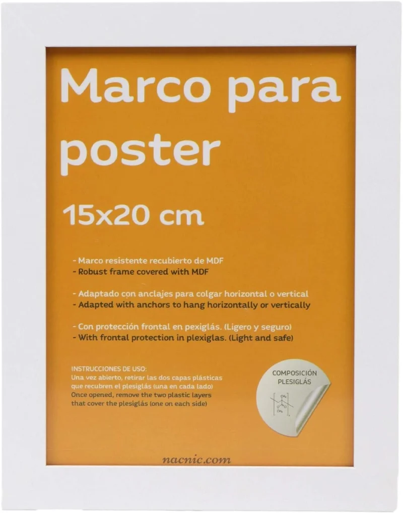 Nacnic 4-er Set Starke Klassische Fotorahmen zum Schutz und Anzeige von Fotos, Diplome, Plakate, Pos