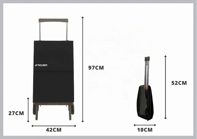 Klappbarer Einkaufstrolley Rolser Plegamatic MF 2 Räder - Klein, Klein