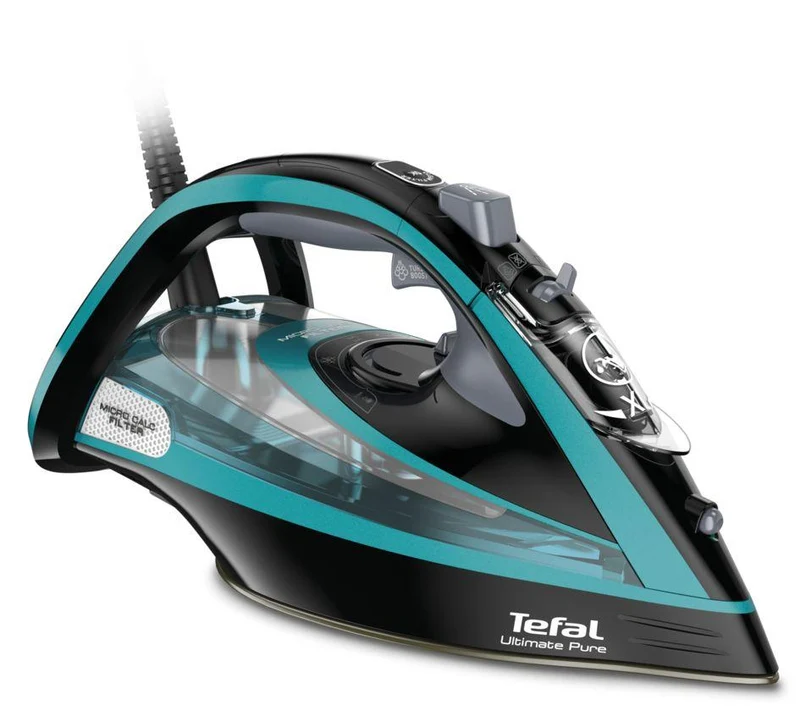 TEFAL Ultimate Pure FV9844E0 - Dampfbügeleisen mit automatischer Abschaltung - Durilium AirGlide automatische Reinigung