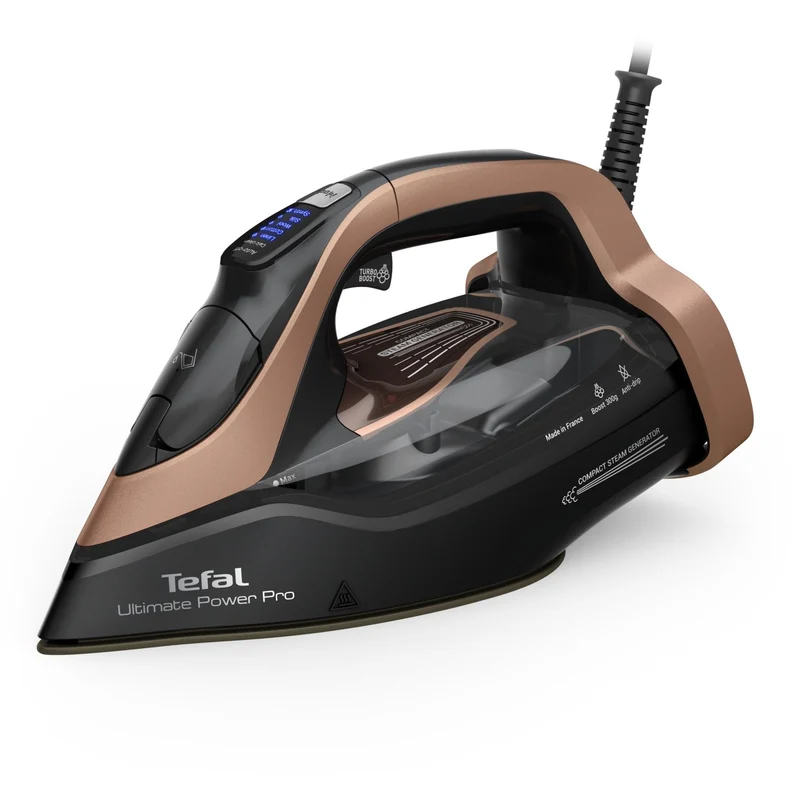 TEFAL Ultimate Power Pro FV9E50 Dry & Steam iron Durilium AirGlide Autoclean soleplate