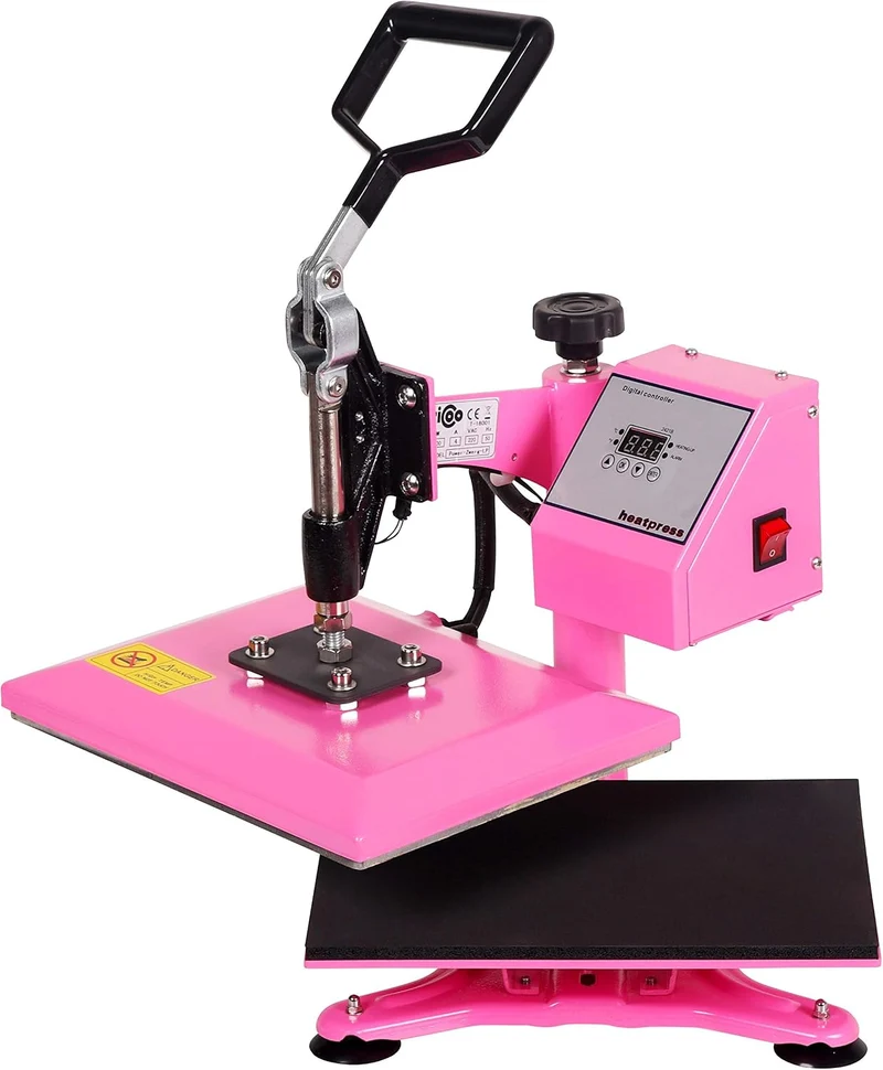 RICOO Transferpresse Heizpresse 30x23 cm Profi Schwenkbar Hitzepresse für T-Shirt Druckpresse Power