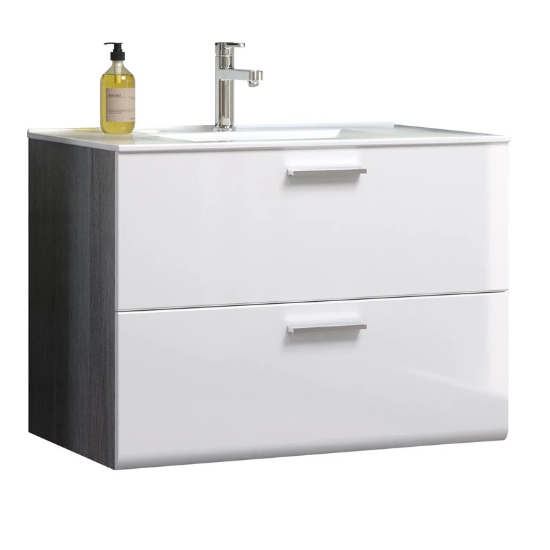 trendteam smart living - Waschbeckenunterschrank Unterschrank - Badezimmer - Riva - Aufbaumass (BxHx