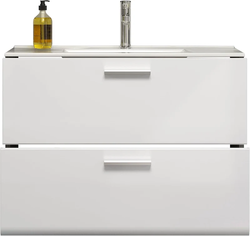 trendteam smart living - Waschbeckenunterschrank Unterschrank - Badezimmer - Riva - Aufbaumass (BxHx