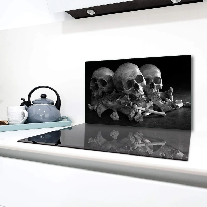 TMK | Herdabdeckplatte 90x52 cm Glas Ceranfeldabdeckung Induktion Herdschutz Spritzschutz Glasplatte