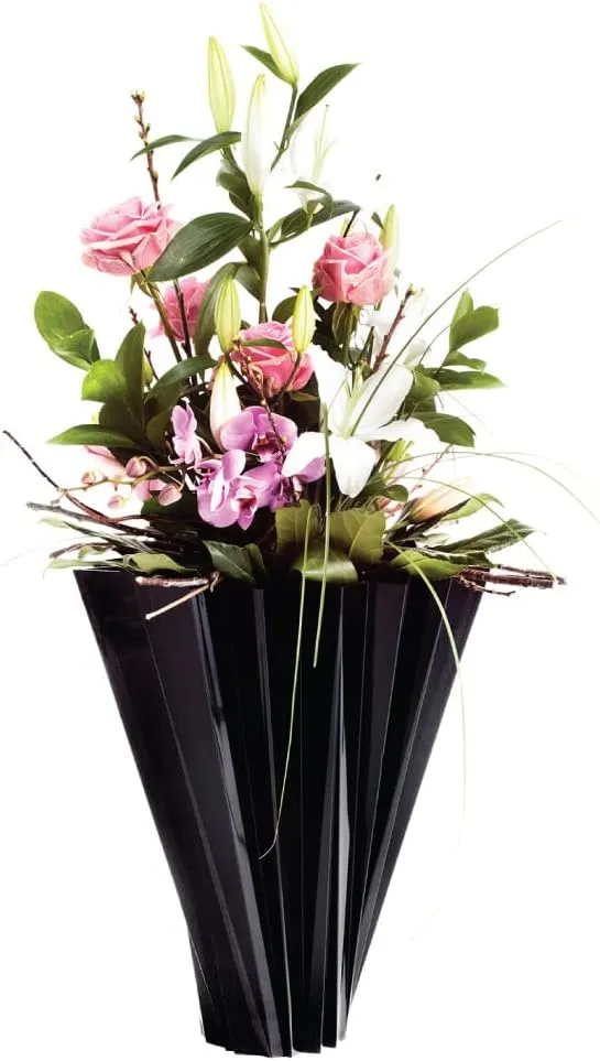 Kartell 1229AM Vase Shanghai, bernstein Ambra, Ambra