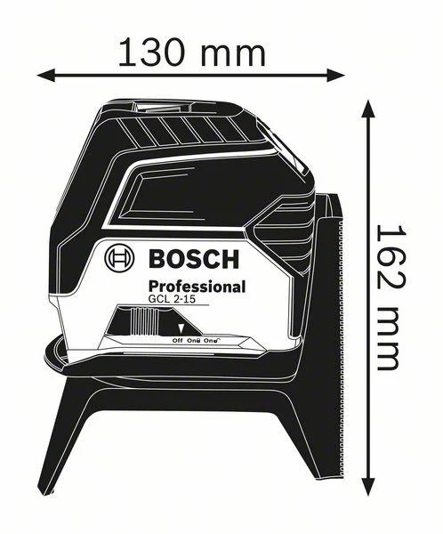 Bosch Professional Kreuzlinienlaser GCL 2-15 mit Halterung