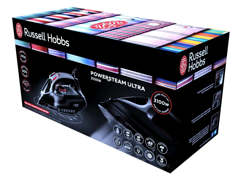 Russell Hobbs Dampfbügeleisen [3100W, 210 g Extra-Dampfstoß]