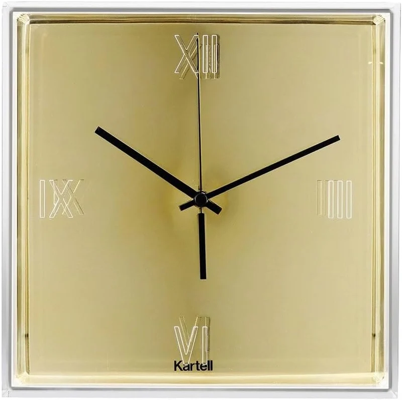 Kartell Tic und Tac, Wall Clock, Gold Metallictöne Oro, Oro