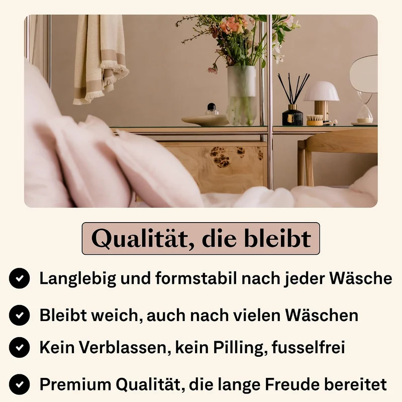 Amqua Mako Satin Kissenbezug 2er Set Kissenbezüge 70x90 cm, 100% ägyptische Baumwolle (Zertifiziert)