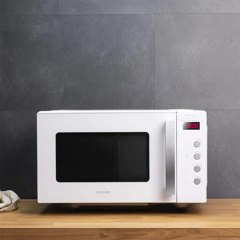 Cecotec Mikrowelle ohne Platte GrandHeat 2000 Flatbed White. Fassungsvermögen 20 Liter, Leistung 700