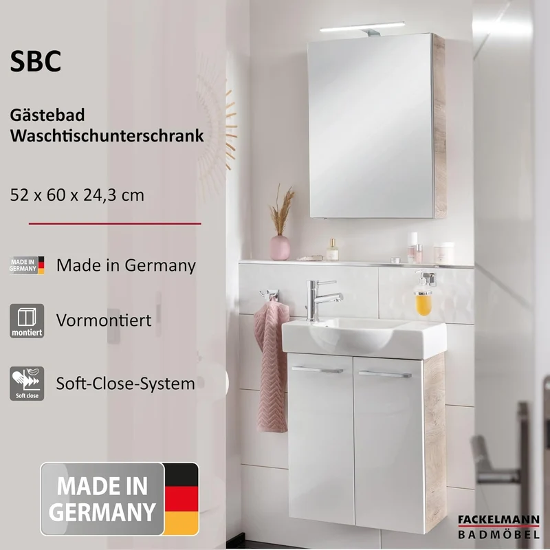 FACKELMANN SBC Mini Waschtischunterschrank 55 | Art.Nr: 84647