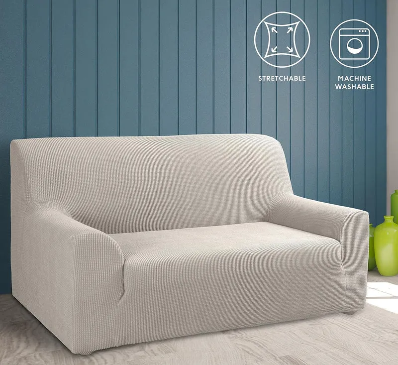 Tural Elastischer Sofabezug Valeta. Sofaüberwurf, Beige, 3 Sitzer (180-230cm) 3 Sitzer (180-230cm) B