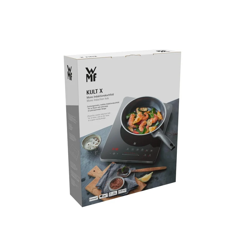 WMF Kult X 04.1524.0011 - Schwarz - Countertop (placement) - Zonen-Induktionskochfeld - Glaskeramik - 1 Zone(n) - 1 Zone(n)