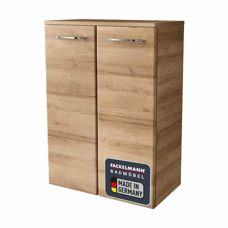 FACKELMANN Milano Doppelmidischrank mit Türen – Schrank fürs Badezimmer (60,2 cm x 82,6 cm x 32 cm)