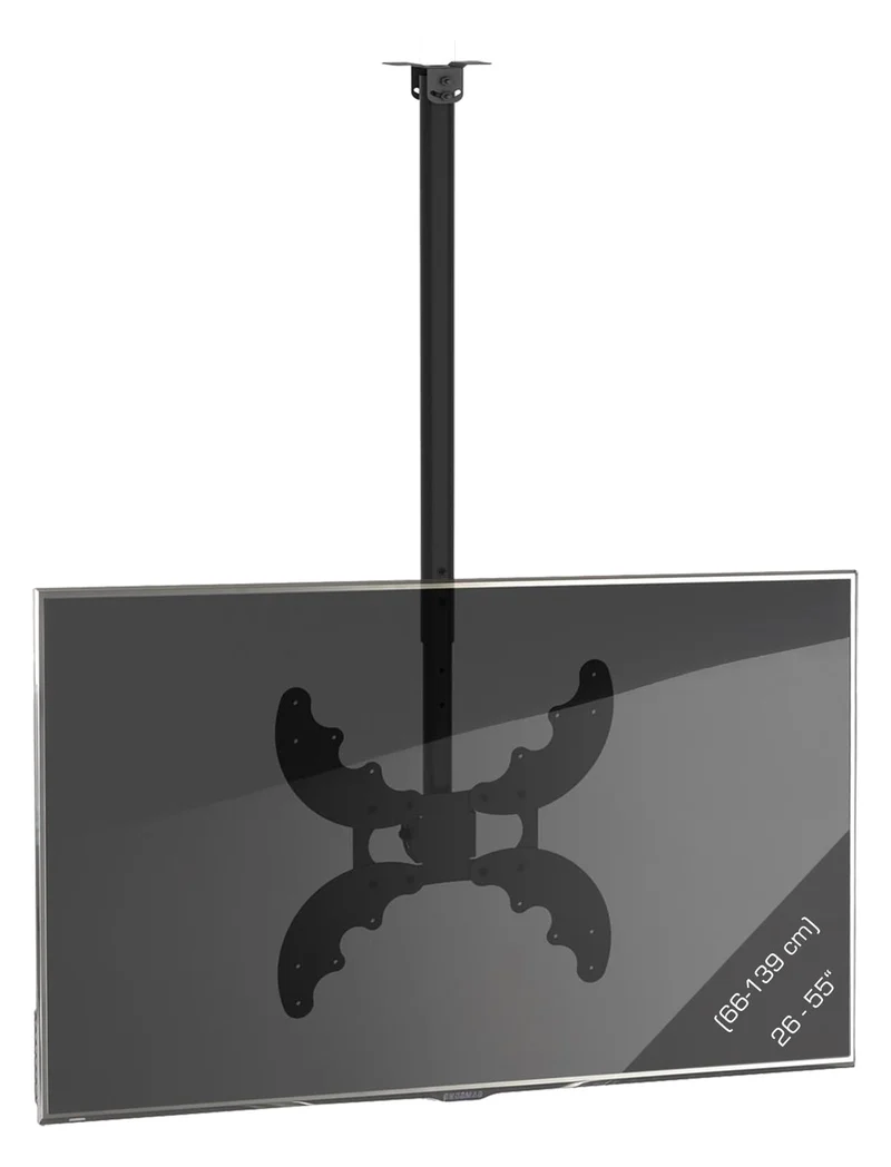 VCM Universelle LED TV Deckenhalterung 26-55 Zoll (66-139 cm) Deckenhalter neigbar schwenkbar höhenv