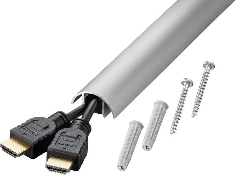 Mini Design Aluminium Kabelkanal für z.B. Lautsprecher - 30mm breit von ALUNOV (Länge: 100cm, Weiss