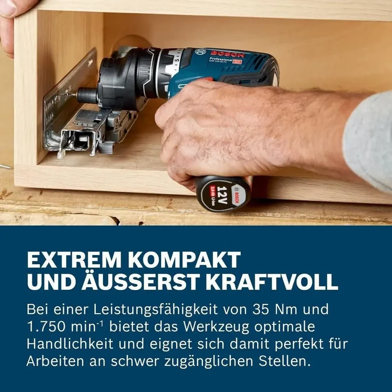Bosch Professional 12V System Akku Bohrschrauber GSR 12V-35 FC - FlexiClick System
