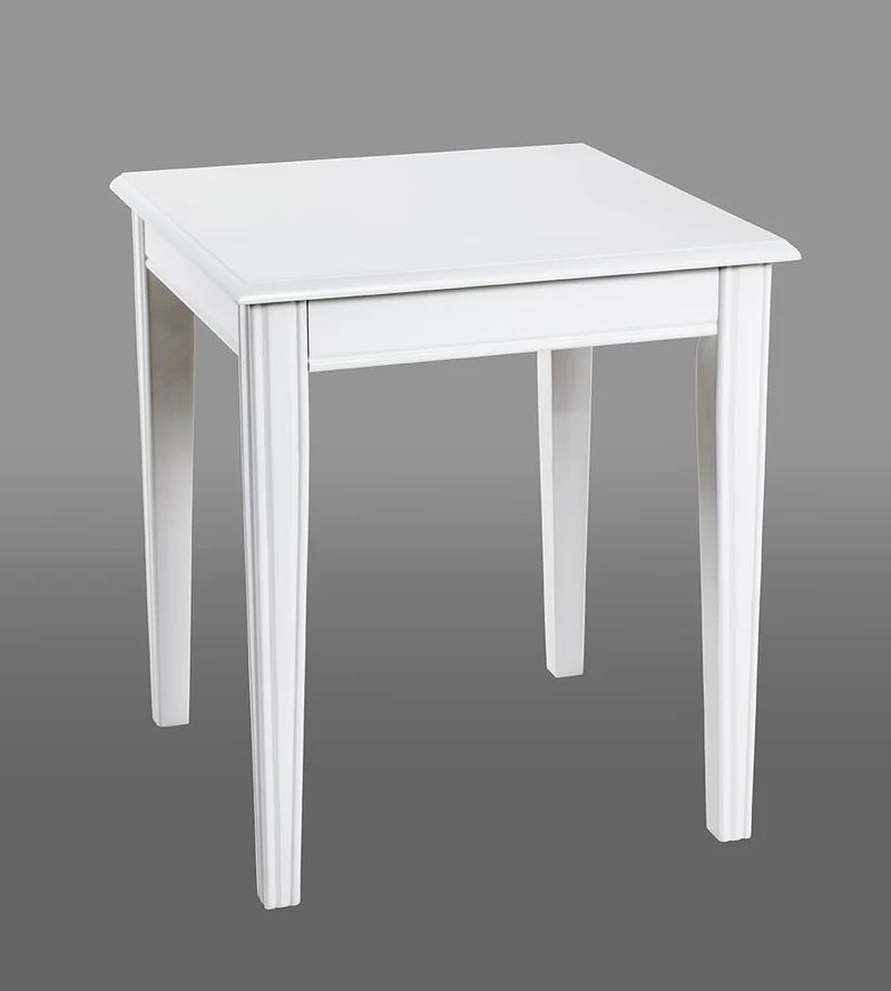 HAKU Möbel Beistelltisch, Massivholz, weiss, B 45 x T 45 x H 51 cm 45 x 45 x 51 cm, 45 x 45 x 51 cm