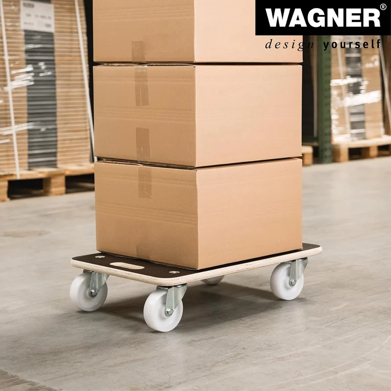 Wagner Transporthilfe MM 1614 I 59 x 39 x 13,5 cm - 400 kg Tragkraft - für schwer beladene Kisten, G
