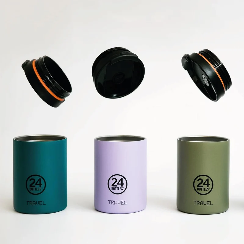 24Bottles Travel Tumbler - Reise- und Büro-Thermobecher 350ml/600ml, 100% Luftdicht für Kaffee und T