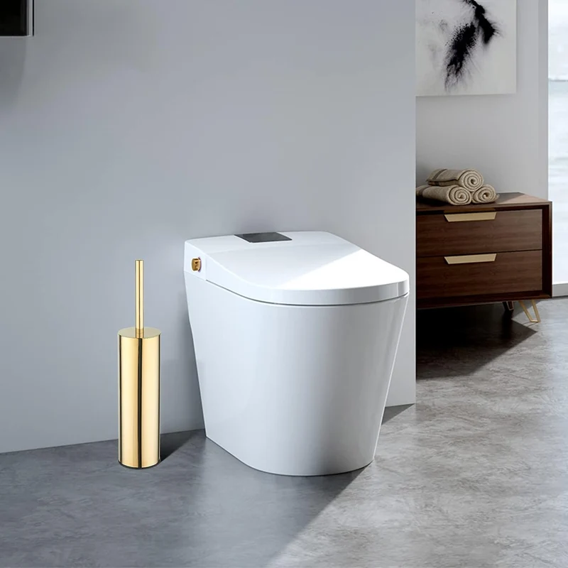 BGL 304 runder, Langer Toilettenbürstenhalter aus 304 Edelstahl Gold, Gold