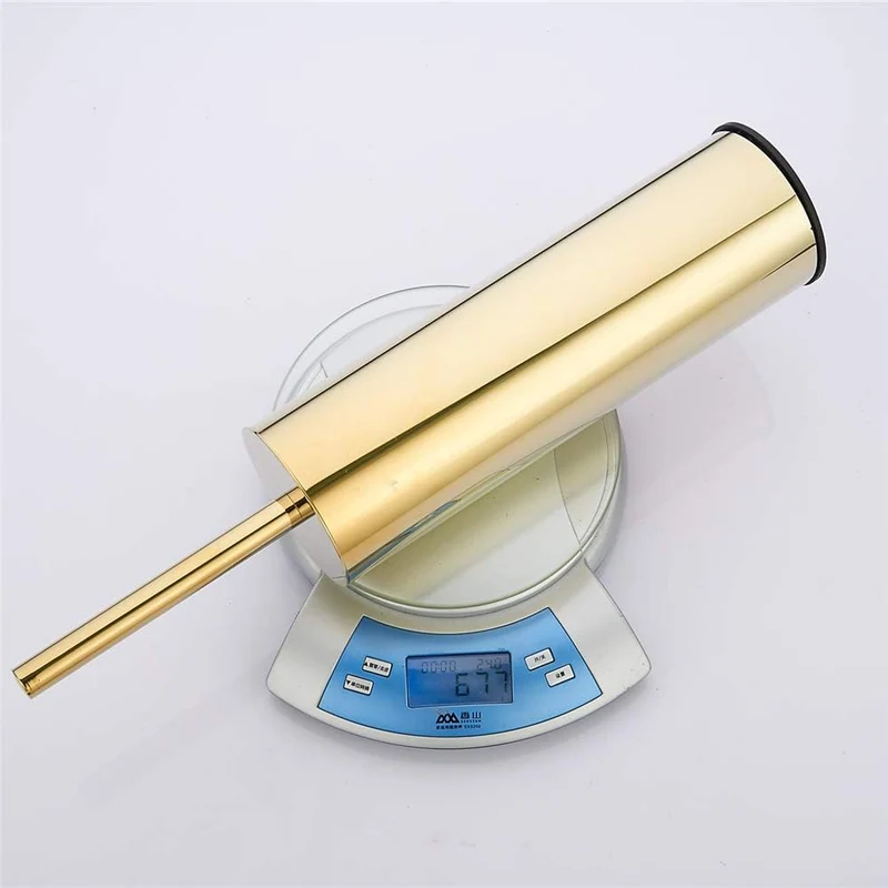 BGL 304 runder, Langer Toilettenbürstenhalter aus 304 Edelstahl Gold, Gold
