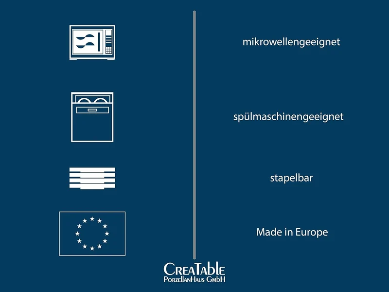CreaTable 12208, Serie Victoria weiss, Geschirrset Tafelservice 12 teilig, Tafelservice 12 teilig